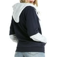 thumbnail image 4 of Doublju Women's Lightweight Contrast Zip Up Hoodie Jacekt with Plus Size, 4 of 5