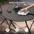 thumbnail image 4 of Orithm 3-Piece Folding Patio Bistro Set, 2 Chairs & 1 Table, Weather Resistant Outdoor Furniture for Yard, Garden, Porch, Balcony, 4 of 9