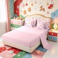 thumbnail image 3 of Manfei Western Xmas Festive 7-Piece Twin Bedding,Cartoon Christmas Winter Snow Bedding Comforter Set,Pink Reversible, 3 of 7