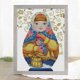thumbnail image 4 of Hilo de bordar algodón 14CT impreso muñeca rusa anidada punto de cruz 26x38cm, 4 of 9
