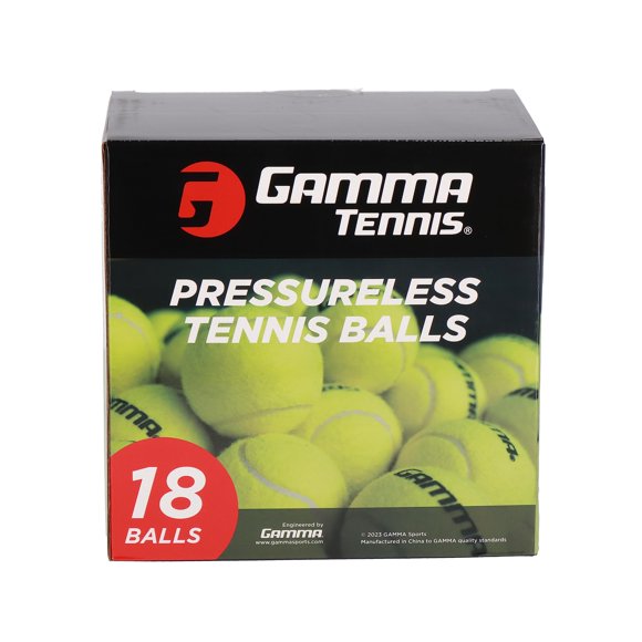 GAMMA Box-O-Balls 18 - Boîte de 18 Balles de Tennis Sans Pression -