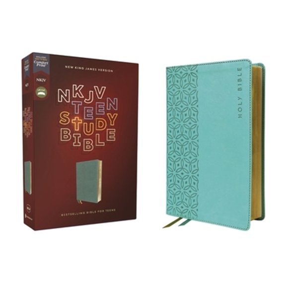 Pre-Owned NKJV, Teen Study Bible, Leathersoft, Teal, Comfort Print (Hardcover) by Lawrence O. Richards, Sue W. Richards