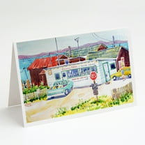 Seafood Shack for fresh shrimp Greeting Cards and Envelopes Pack of 8