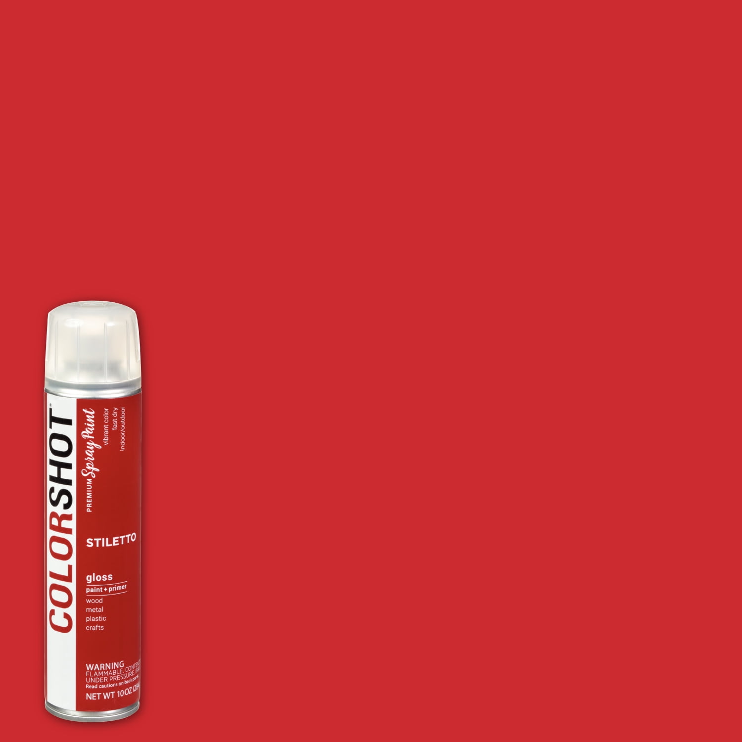 COLORSHOT Aerosol Spray Paint 10oz - Stiletto - Red - Gloss