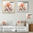 thumbnail image 4 of Designart "Peach Flower Minimalism Beige" Abstract Botanicals Wall Art Living Room, 4 of 5