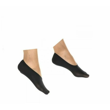 

[6 Pairs] Peds Nylon Socks No Show Footies Women Shoes Boat Black Stretch Liner