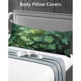thumbnail image 4 of St. Patrick's Day Body Pillow Case Cover - Microfiber Bed Throw Pillow Covers, Spring Botanical Green Lucky Leaves Decorative Lumbar Pillow Cover with Envelope Closure for Sofa/Travel 20"x54", 4 of 6