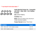 thumbnail image 2 of Intake Manifold Gasket Set - Compatible with 2002 - 2006, 2009 - 2013 Cadillac Escalade - Replacement, 2 of 3