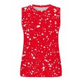 thumbnail image 4 of Women's Floral Print Sleeveless Casual Tunic Blouse - Loose Fit Crewneck Tank Top for Plus Size - Trendy Summer 2025 Basic Pullover, 4 of 5