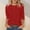 🔥 Red, variant on Sentmoon Women Tshirts Top Women's Fashion T-shirt 3 4 Sleeves Blouse Crew Neck Casual Casual for Lounge & Sleep Red L
