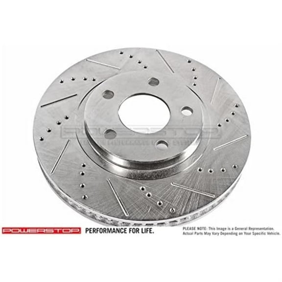 POWERSTOP Drilled Slotted Rotor Rh