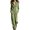 Green, variant on Women's Suede Jumpsuits Long Sleeve Wide Leg Zip Front Stand Collar Rompers Lightweight Comfy Fall Spring Workout One Piece Outfits Green XXXL