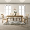 thumbnail image 2 of Roundhill Furniture Verta 5-PC Dining Set, Dining Table with 4 Cross Back Chairs, Light Oak Finish, 2 of 18