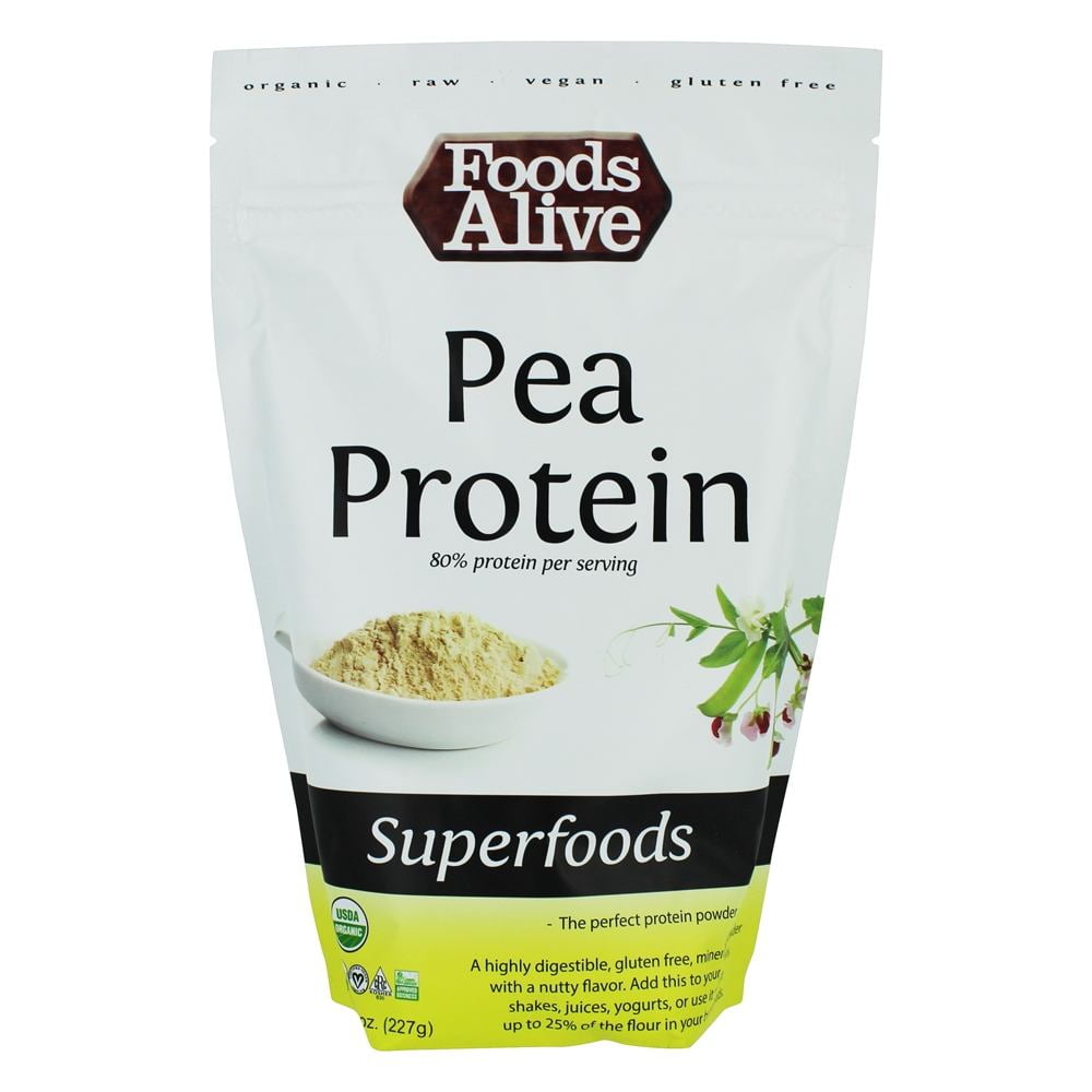 Foods Alive Vegan Pea Protein Powder, 7g Protein, 8.0 Oz