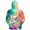 thumbnail image 2 of Funny Watercolor Adorable Chihuahua Peeking Through Torn Paper Effect All Over Print 3D Hoodie Unisex Merch Hoodies Dog Lover Gifts Idea - 00026, 2 of 6