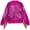 Hot Pink, variant on JIUKE Girls Sequin Jackets Spring Summer Long Sleeve Shirts Full Zipper Sparkly Solid Color Tassel Tops