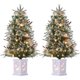 thumbnail image 4 of Historyli árboles de Navidad pequeños,árbol de escritorio artificial de 90 cm con 78 luces blancas cálidas de 8 modos y base de caja de luz de reno para decoración navideña,más de 160 puntas de rama, 4 of 8