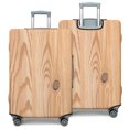thumbnail image 2 of Stretch Luggage Cover L(25-28in)– Elastic Travel Suitcase Protector with Handle Openings & Bottom Closure, Washable Polyester Spandex Suitcases Cover, Wood Grain Print, 2 of 5
