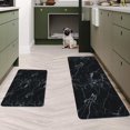 thumbnail image 2 of Marble Kitchen Mats Set 2 Pieces Super Waterproof Non-Slip Burlap Weave Heavy PVC Kitchen Rugs Machine Washable Kitchen Floor Mat for Kitchen,Floor, Bathroom, Sink, Laundry., 2 of 6