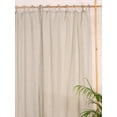 thumbnail image 2 of The Art Box Linen Farmhouse Curtains Gree Stripe Gauze Linen Boho Rustic Tie Top Window Drapes for Living Room ,52 x 18 Inch, 2 Panels, 2 of 7