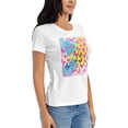 thumbnail image 5 of Plus Size Tops for Women Cute Butterfly Graphic Tee Funny Colorful Print Casual Nature Shirt Small-3X-Large, 5 of 9