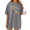 Grey, variant on COZYMY Women's Vibrant Wildflower Graphic Short Sleeve Shirt Soft Cotton Black Crewneck Summer Tee