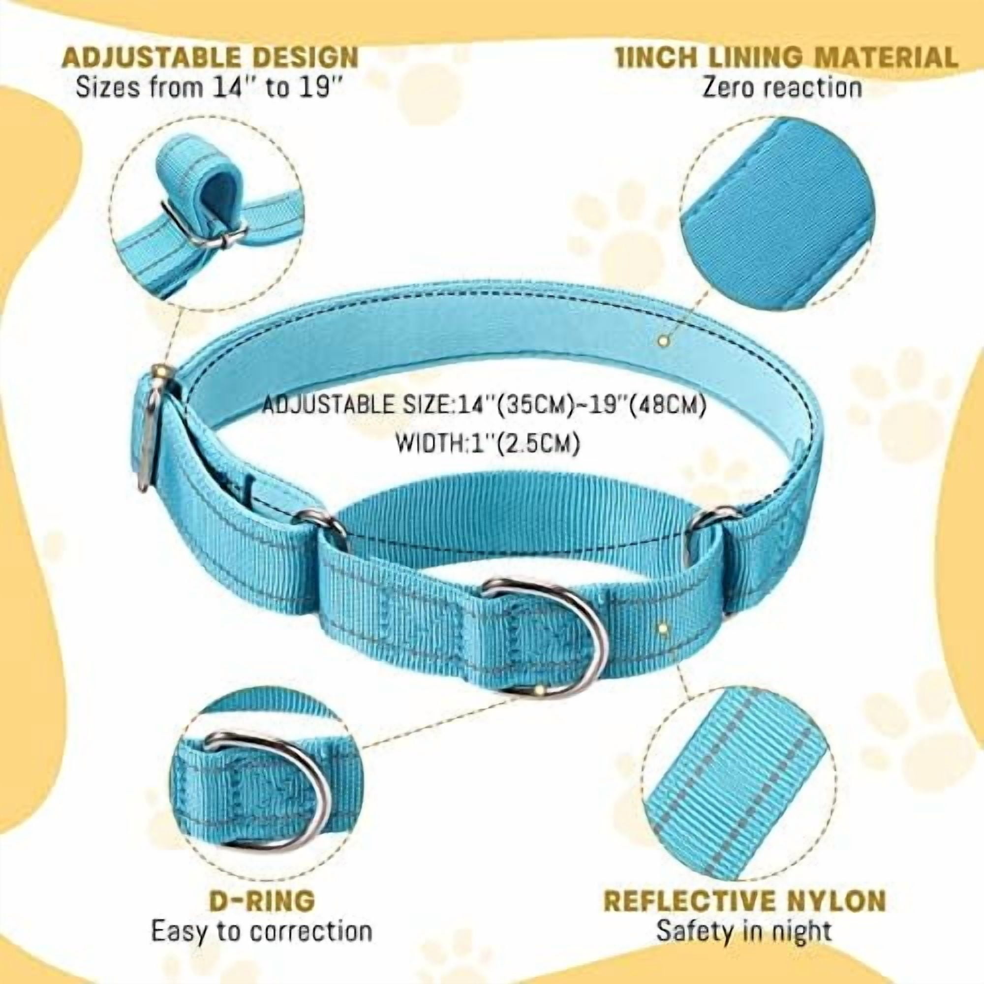 12 Pcs Martingale Collar for Medium Dogs Reflective Dog Collar with Durable Metal Buckle Adjustable Nylon Pet Prevent Slipping Out for Pupplies, 12 Colors(Medium)
