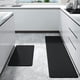 thumbnail image 2 of Alfombra de cocina impermeable, alfombra de piso, felpudo grueso, alfombra antideslizante antifatiga para Negro 2 Piezas, 2 of 9