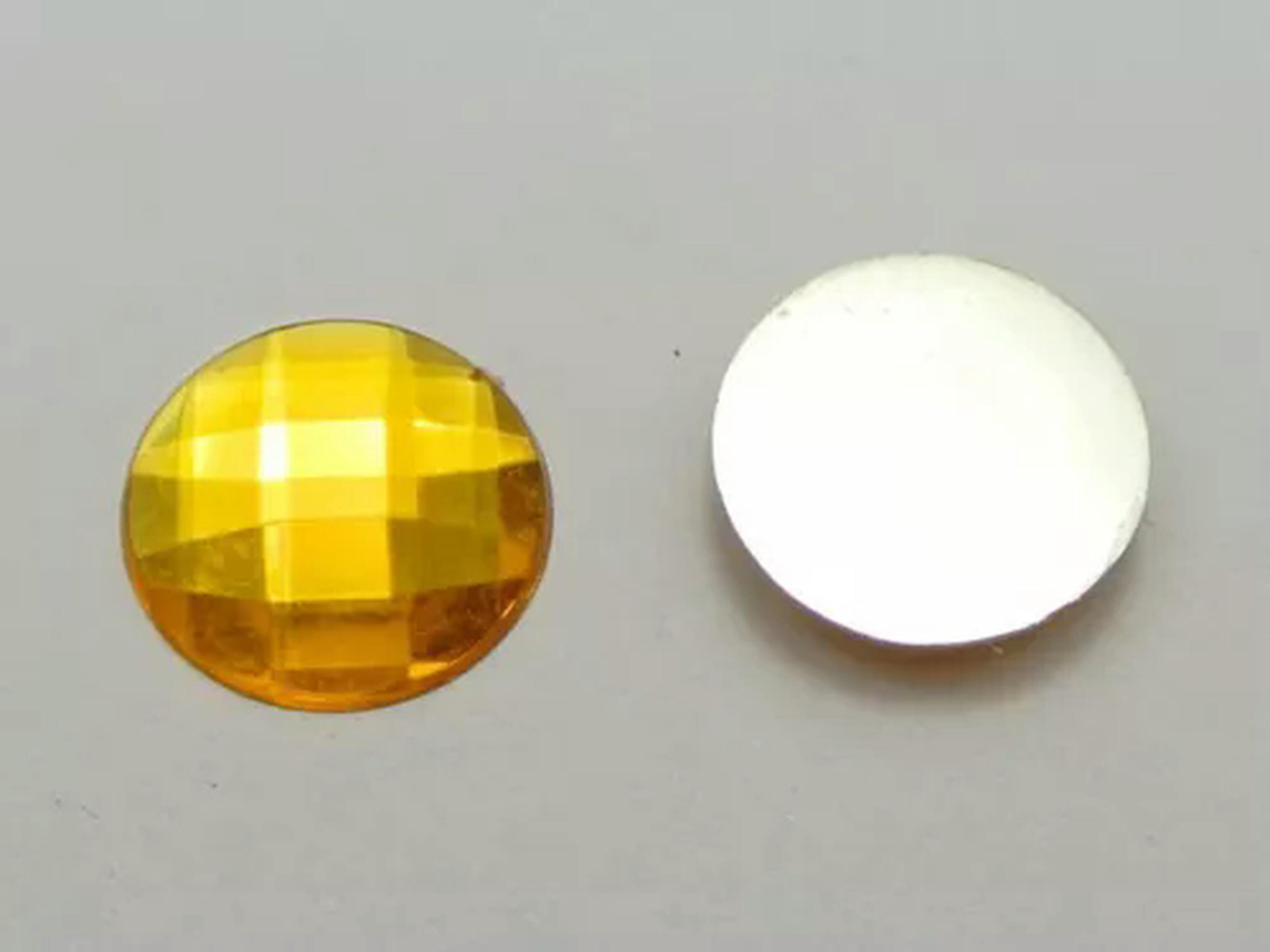 EOEMY 500 Acrylic Flatback Faceted Round Rhinestone Gems 16mm No Hole Color For Choice-Black