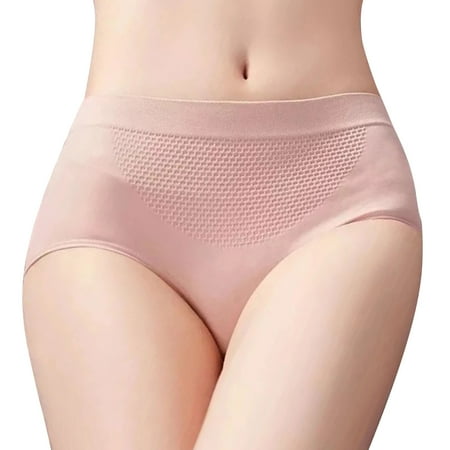 QYZEU Women s Underwear High Cut High Waisted Panty Shaping Belly Seamless Panty Briefs Medium Comfy Soft Panties Breathable Lightweight Underwear Purple One Size