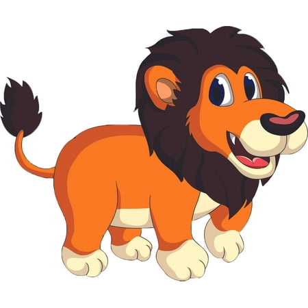 Lion Lions of The Jungle Zoo Safari Wild Animals Cartoon Design Wall ...