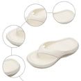 thumbnail image 4 of Rokment Women's Orthopedic Arch Support Flip Flops Lightweight Comfortable EVA Waterproof Non Slip Walking Thong Slip on Flat Sandals Shower Slippers House Shoes for Indoor Outdoor White Size 9.5, 4 of 6