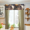 thumbnail image 3 of Yayeee Kitchen Valance Rod Pocket 54" x 18" Living Room Window Curtain, Colorful Skeleton with Cloud, 3 of 6