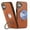 Brown, variant on Dteck Magnetic for iPhone 16 Leather Case with Invisible Stand, Compatible with MagSafe, Slim Kickstand Phone Cover for iPhone 16,Black