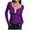 Fall Clothes Purple, variant on Womens Henley Shirt, Long Sleeve Shirts for Women Fashion Slimming Fit Plaid Printed Button Up Crewneck T-Shirts Fall Clothes