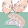 thumbnail image 3 of 4 Paires d'Autocollants pour Talons Coussinets de Talon Inserts de Talon Semelles pour Talons Hauts Transparents, 3 of 8