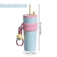 thumbnail image 3 of Stainless Steel Insulated Tumbler, Large Capacity Travel Mug with Straw and Lanyard, Double Wall Vacuum Cooler Cup for Car and Outdoor Use, 3 of 5