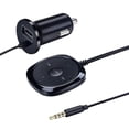 thumbnail image 2 of Kit de coche Bluetooth, receptor Bluetooth, adaptador de audio manos libres Bluetooth 4.1 con micrófono, base magnética y aislador de suelo de ruido para audio de coche, 2 of 4