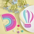 thumbnail image 5 of 32Pcs 7 Style Food Grade Eco-Friendly Silicone Beads DIY Nursing Necklaces Making Rainbow & Hot Air Balloon & Round Mixed Color 8~90x8~90x8~10mm Hole: 1~7x7~9mm, 5 of 6