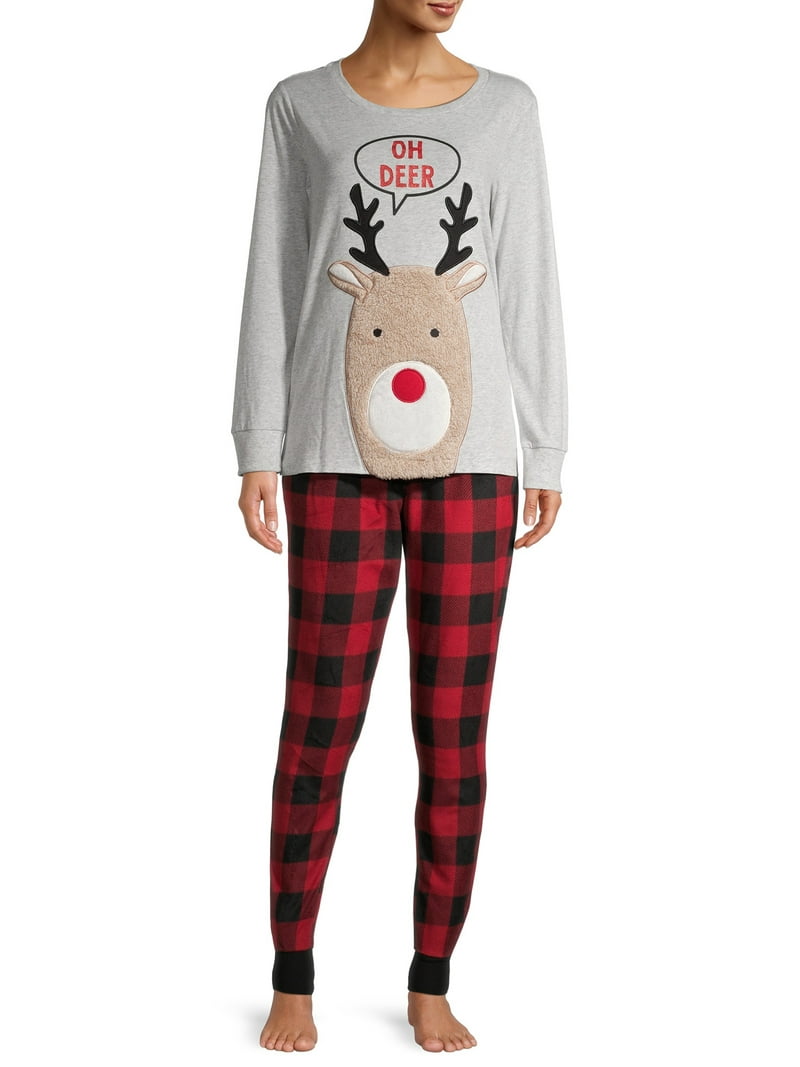 family pajamas oh deer pjs walmart