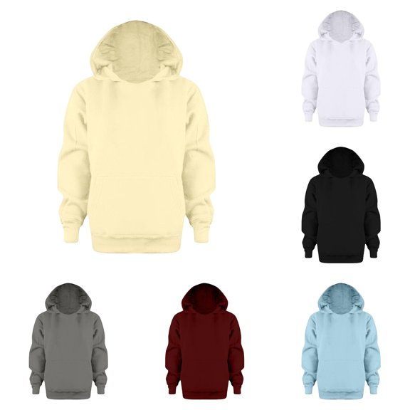RTKFRFLM Kids Zip Up Hoodie School Uniform Boys Girls Zipper Sweatshirt Oversized Y2K Fall Hooded Jackets With Pockets Preppy Clothes