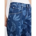 thumbnail image 5 of Scoop Women's Print Barrel Jeans, Sizes 0-20, 5 of 5