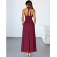 thumbnail image 4 of Merokeety Womens Summer Dresses Formal Halter Sleeveless Maxi Dress Wine xl, 4 of 4