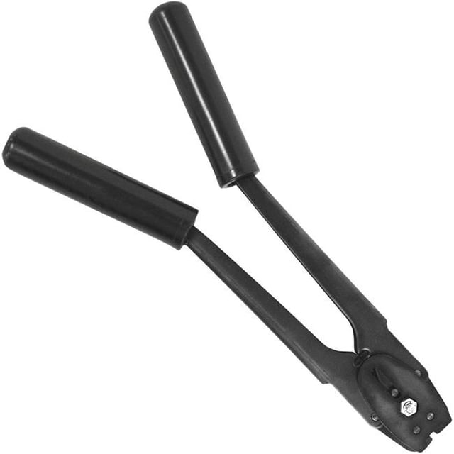 SST1112 0.5 Po. Scelleur de Sangles en Acier à Double Encoche, Noir