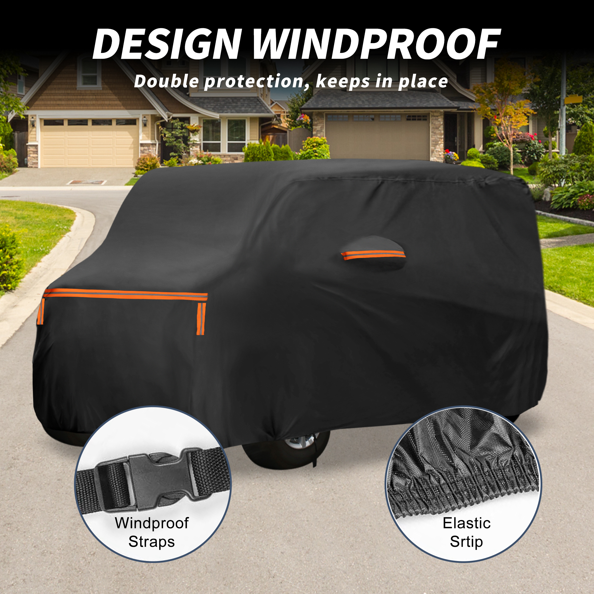 Unique Bargains Car Cover for Daihatsu Move with Right Zipper (Outdoor Full Coverage)