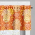 thumbnail image 3 of Ambesonne Oriental Window Valance, Folk Style Hand Pattern, 54" X 12", Orange Yellow and White, 3 of 5