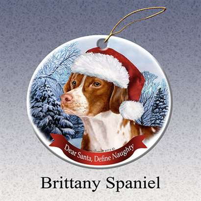 I Can Explain!' Buff Cocker Spaniel Dog Porcelain Ornament Pet Gift 'Santa. 