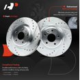 thumbnail image 2 of A-Premium Front Drilled and Slotted Disc Brake Rotors Compatible with Select Ford and Lincoln Models - Explorer 2011-2019, Taurus 2010-2019, Flex 2009-2019, MKS, MKT 2-PC Set, 2 of 8