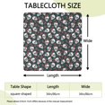 thumbnail image 2 of Green Skull Rose Pattern Square Fitted Tablecloth with Elastic Edge,Square Table Cover,Washable Elastic Table Cover for Home Kitchen Party Decor 34"x34", 2 of 6