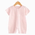 thumbnail image 2 of KPOPLK Summer Newborn Baby Boy Romper Clothes Animal Print Short Sleeve Jumpsuit Bodysuit One Piece Outfit Infant Playsuit for 0-48 Months(6-12 Months,Light Pink), 2 of 4